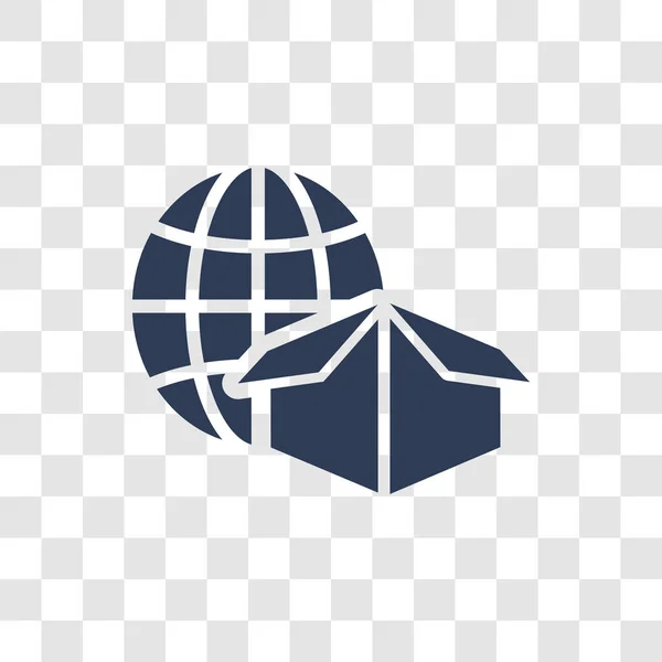 Icône Logistique Mondiale Concept Logo Trendy Global Logistic Sur Fond — Image vectorielle