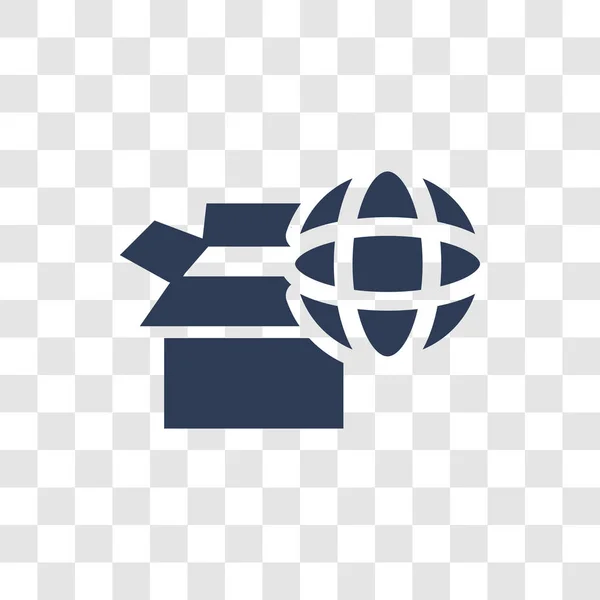 Icono Entrega Mundial Concepto Logotipo Entrega Mundial Moda Sobre Fondo — Vector de stock