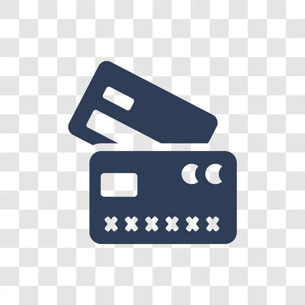 Kreditkort Ikonen Trendiga Kreditkort Logotyp Koncept Transparent Bakgrund Från Handel — Stock vektor