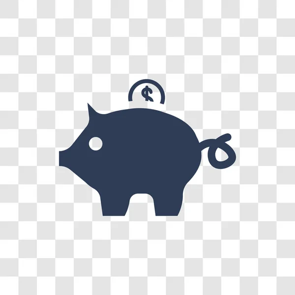 Sparbüchsen Symbol Trendiges Sparkassenlogo Konzept Auf Transparentem Hintergrund Aus Commerce — Stockvektor
