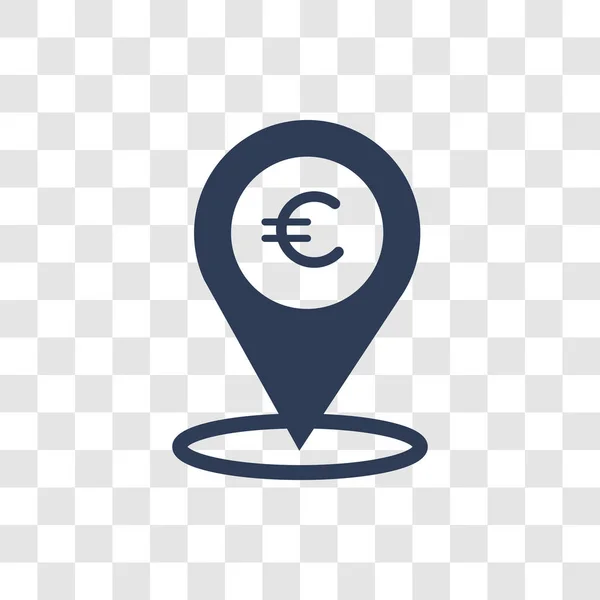 Ícone Ponteiro Mapa Trendy Map Pointer Logo Concept Transparent Background — Vetor de Stock