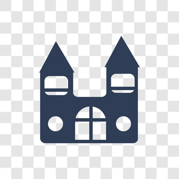 Het Pictogram Van Het Paleis Trendy Palace Logo Concept Transparante — Stockvector