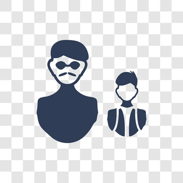 Vaterfigur Trendiges Vater Logo Konzept Auf Transparentem Hintergrund Aus Familienbeziehungen — Stockvektor