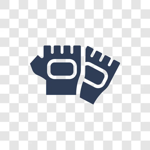 Ícone Luvas Fitness Trendy Fitness Gloves Conceito Logotipo Fundo Transparente — Vetor de Stock