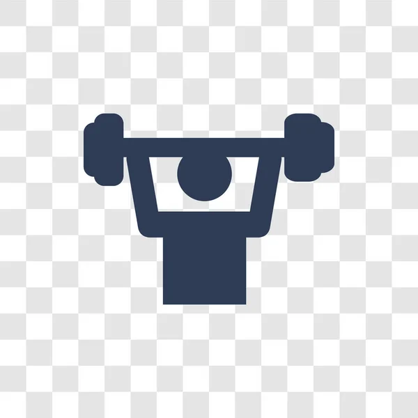 Значок Спортзала Концепция Логотипа Тренажерного Зала Прозрачном Фоне Коллекции Тренажерного — стоковый вектор