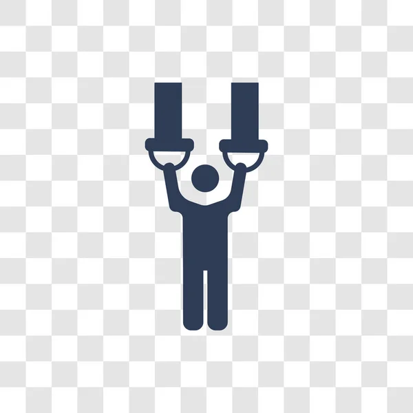 Значок Кольца Гимнастики Концепция Логотипа Trendy Gymnastic Rings Прозрачном Фоне — стоковый вектор