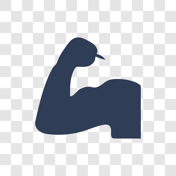 Значок Мышц Концепция Логотипа Модные Мышцы Прозрачном Фоне Коллекции Спортзала — стоковый вектор