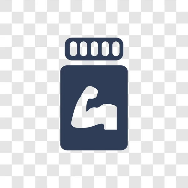 Значок Протеина Теплая Концепция Логотипа Протеина Прозрачном Фоне Коллекции Спортзала — стоковый вектор
