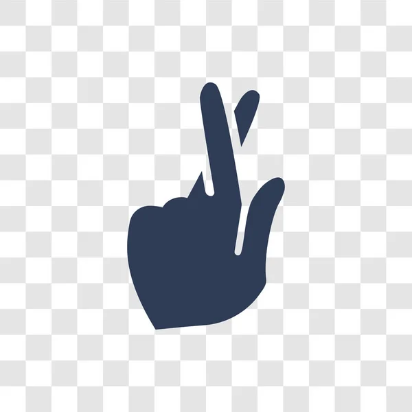 Incrocia Dito Icona Della Fortuna Trendy Cross Finger Luck Logo — Vettoriale Stock