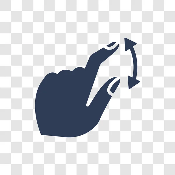 Enlarge Gesture Icon Trendy Enlarge Gesture Logo Concept Transparent Background — Stock Vector