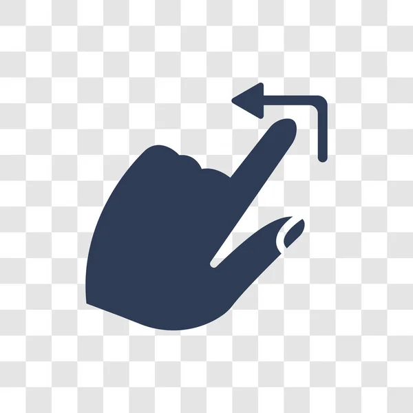 Cliquez Sur Icône Geste Gauche Trendy Flick Left Gesture Logo — Image vectorielle