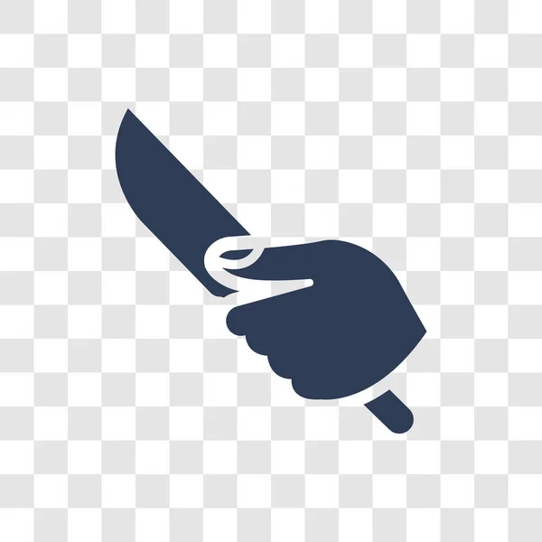 Icône Main Couteau Trendy Hand Knife Logo Concept Sur Fond — Image vectorielle