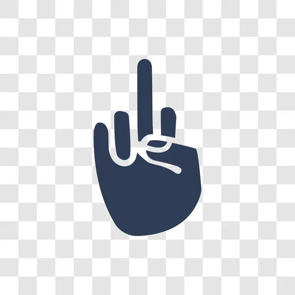 Icona Del Dito Medio Trendy Middle Finger Logo Concept Sfondo — Vettoriale Stock