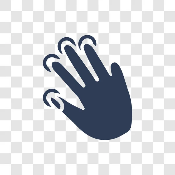 Push Four Fingers Icon Trendy Push Four Fingers Logo Concept — Stock Vector