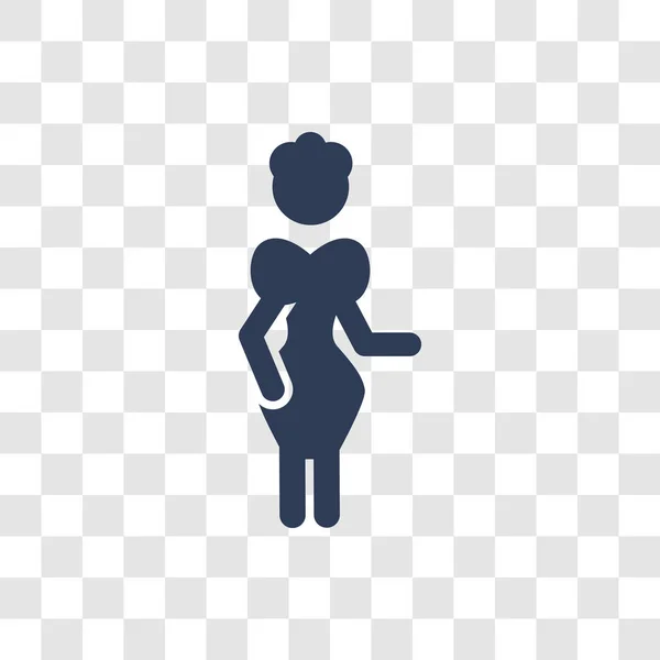 Ikona Kobieta Modelowania Modny Modelowania Kobieta Koncepcja Logo Przezroczystym Tle — Wektor stockowy