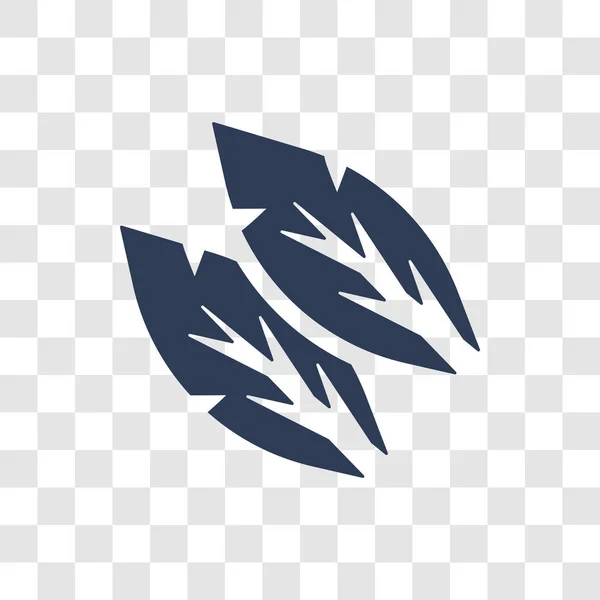 Ikona Typu Liść Liści Liść Modny Koncepcja Logo Przezroczystym Tle — Wektor stockowy
