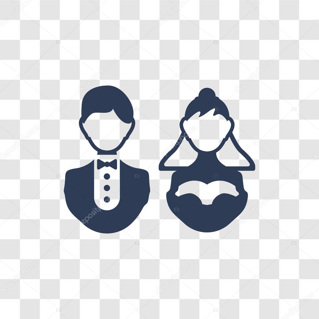 spouse icon. Trendy spouse logo concept on transparent background from Family Relations collection