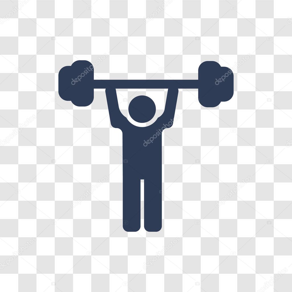 Weightlifting icon. Trendy Weightlifting logo concept on transparent background from Gym and Fitness collection