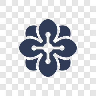 Anemon simgesi. Trendy Anemone logo kavramı doğa koleksiyonundan şeffaf arka plan üzerinde