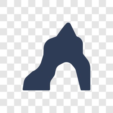 simge mağara. Trendy mağara logo kavramı doğa koleksiyonundan şeffaf arka plan üzerinde