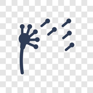 Karahindiba simgesi. Trendy karahindiba logo kavramı doğa koleksiyonundan şeffaf arka plan üzerinde