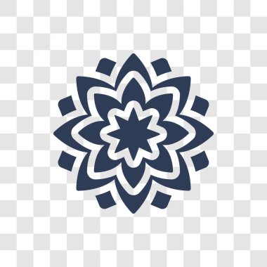 Dahlia simgesi. Trendy Dahlia logo kavramı doğa koleksiyonundan şeffaf arka plan üzerinde