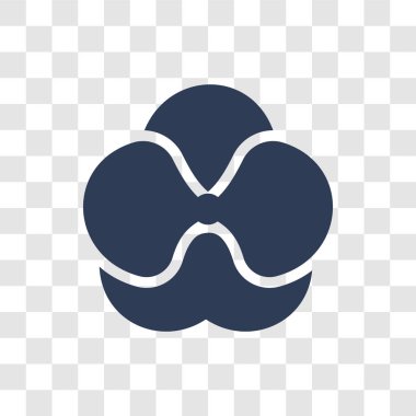 Orkide simgesi. Trendy orkide logo kavramı doğa koleksiyonundan şeffaf arka plan üzerinde