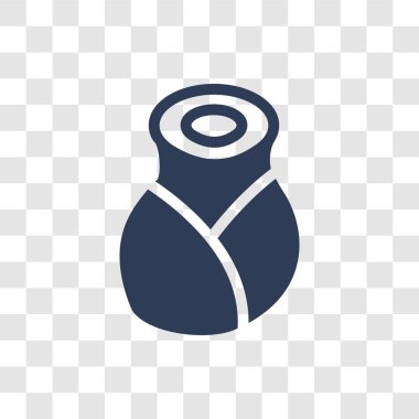 Gül simgesi. Trendy Rose logo kavramı doğa koleksiyonundan şeffaf arka plan üzerinde