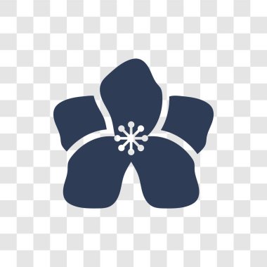 Sakura simgesi. Trendy Sakura logo kavramı doğa koleksiyonundan şeffaf arka plan üzerinde