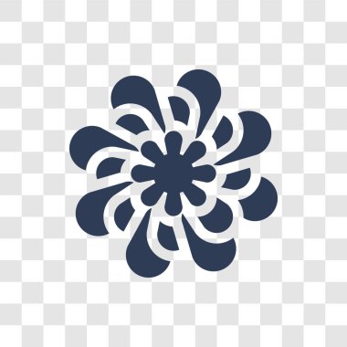 Zinnia simgesi. Trendy Zinnia logo kavramı doğa koleksiyonundan şeffaf arka plan üzerinde