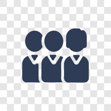 İnsanlar simgesi. Trendy insanlar logo kavramı siyasi koleksiyonundan şeffaf arka plan üzerinde