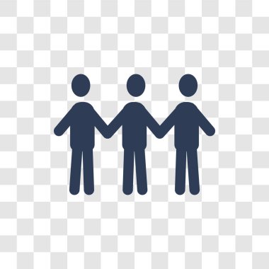 Birlik simgesi. Trendy birlik logo kavramı siyasi koleksiyonundan şeffaf arka plan üzerinde