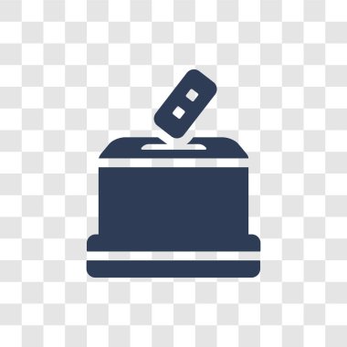 Oy simgesi. Trendy oy logo kavramı siyasi koleksiyonundan şeffaf arka plan üzerinde