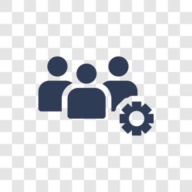 Ekip çalışması simgesi. Modaya uygun ekip çalışması logo kavramı verimlilik koleksiyonundan şeffaf arka plan üzerinde