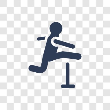 atlet simgesi. Trendy atlet logo kavramı meslekler koleksiyonundan şeffaf arka plan üzerinde