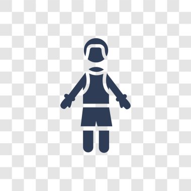 Boksör simgesi. Trendy boksör logo kavramı meslekler koleksiyonundan şeffaf arka plan üzerinde