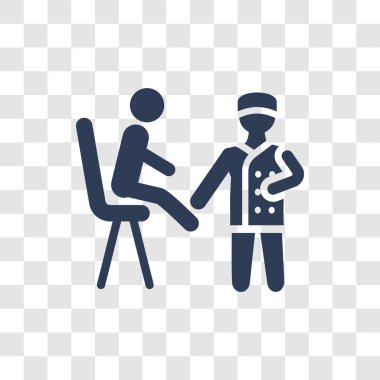 Ayak hastalıkları uzmanı simgesi. Trendy ayak hastalıkları uzmanı logo kavramı meslekler koleksiyonundan şeffaf arka plan üzerinde