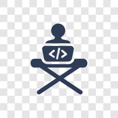 Programcı simgesi. Trendy programcı logo kavramı meslekler koleksiyonundan şeffaf arka plan üzerinde