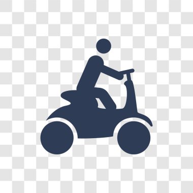 Yarışçı simgesi. Trendy Racer logo kavramı meslekler koleksiyonundan şeffaf arka plan üzerinde