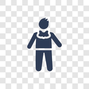 Şovmen simgesi. Trendy şovmen logo kavramı meslekler koleksiyonundan şeffaf arka plan üzerinde