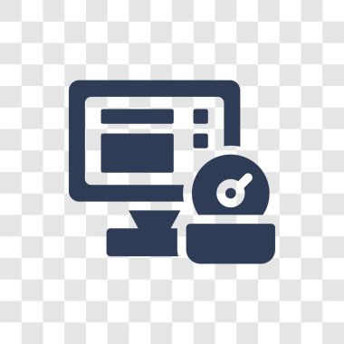 Yazılımı simgesini. Modaya uygun yazılım logo kavramı programlama koleksiyonundan şeffaf arka plan üzerinde