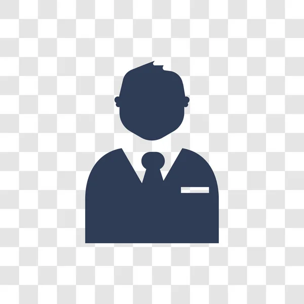 Business Man Ikonen Trendiga Mannen Logotyp Affärsidé Transparent Bakgrund Från — Stock vektor