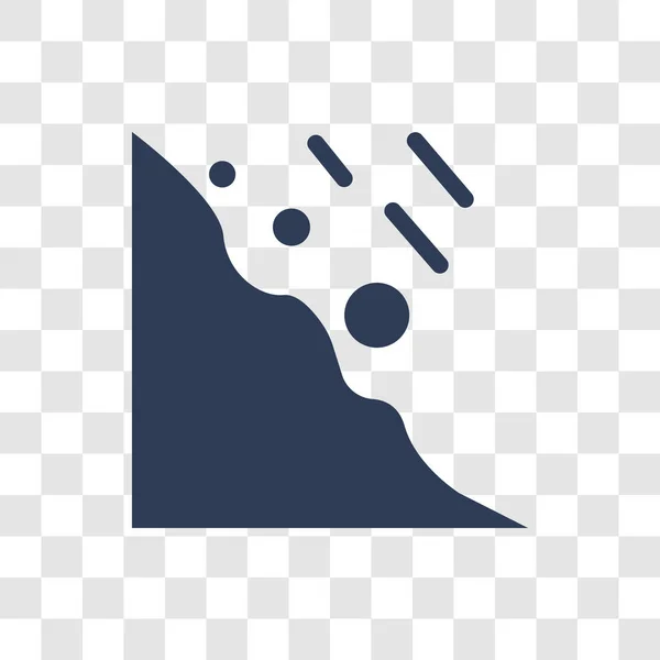 Snowslide Ikon Trendiga Snowslide Logotyp Koncept Transparent Bakgrund Från Naturaliesamling — Stock vektor