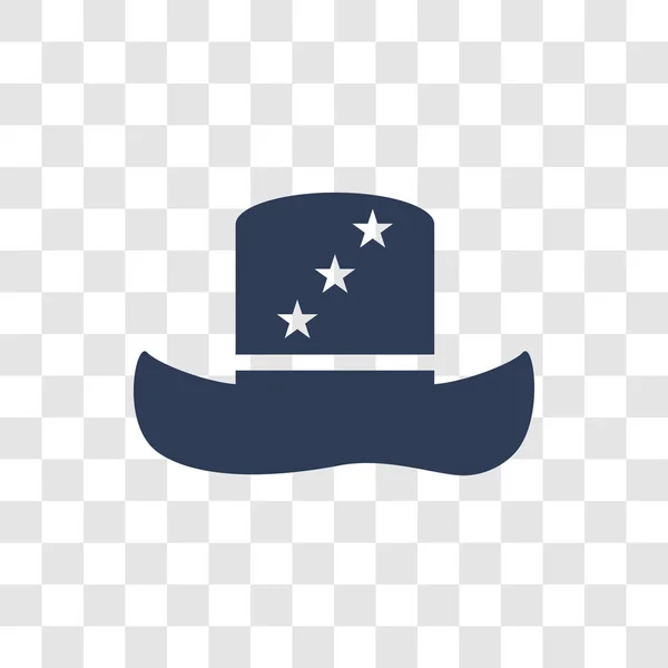 Tío Sam Icono Sombrero Trendy Uncle Sam Hat Logo Concept — Archivo Imágenes Vectoriales