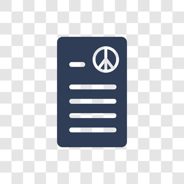 Εικονίδιο Συνθήκη Ειρήνης Μοντέρνα Έννοια Λογότυπο Συνθήκη Ειρήνης Διαφανές Φόντο — Διανυσματικό Αρχείο