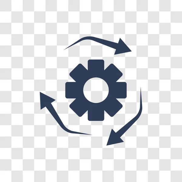 Efficiëntie Pictogram Trendy Efficiëntie Logo Concept Transparante Achtergrond Uit Productiviteit — Stockvector