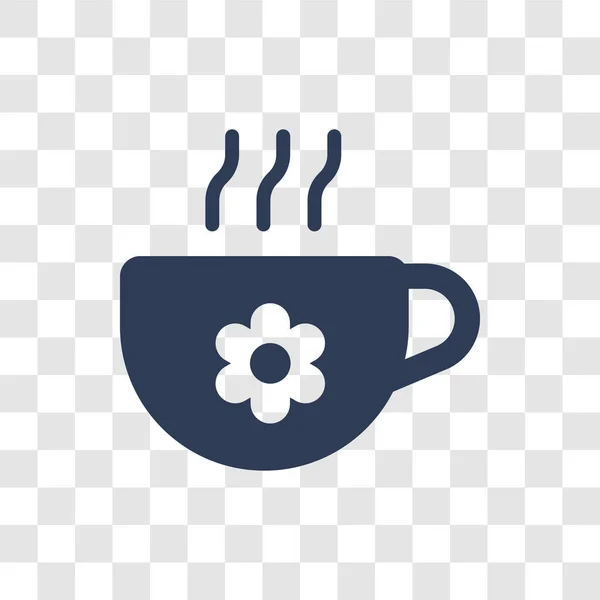Gorący Ikona Kawa Modny Gorąca Kawa Koncepcja Logo Przezroczystym Tle — Wektor stockowy
