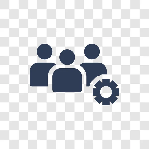 Icono Trabajo Equipo Concepto Logotipo Trendy Teamwork Sobre Fondo Transparente — Archivo Imágenes Vectoriales