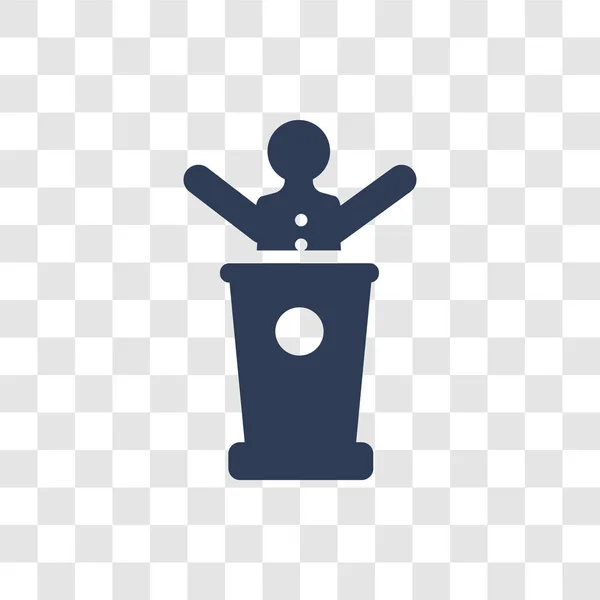 Icono Político Concepto Logo Trendy Politician Sobre Fondo Transparente Colección — Vector de stock