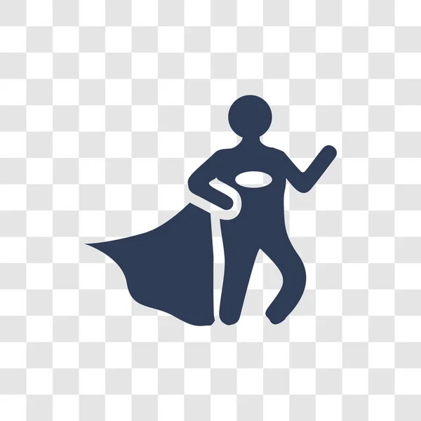 Icono Superhéroe Concepto Logotipo Moda Superhero Sobre Fondo Transparente Colección — Vector de stock